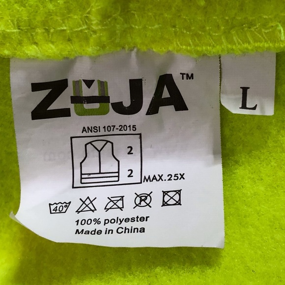 Two-Tone High Visibility Zip Up Hoodie Sweatshirt ANSI Class 2 Size Large - Picture 4 of 5